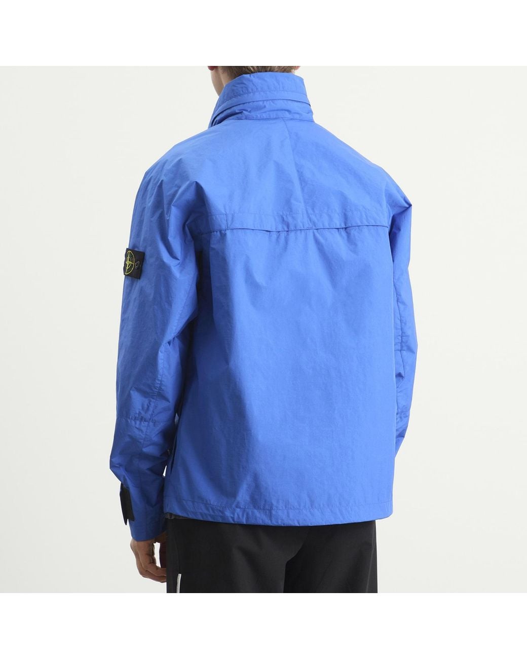Stone Island Blue Metal Lamina Poly Ripstop Stand Collar Jacket for men
