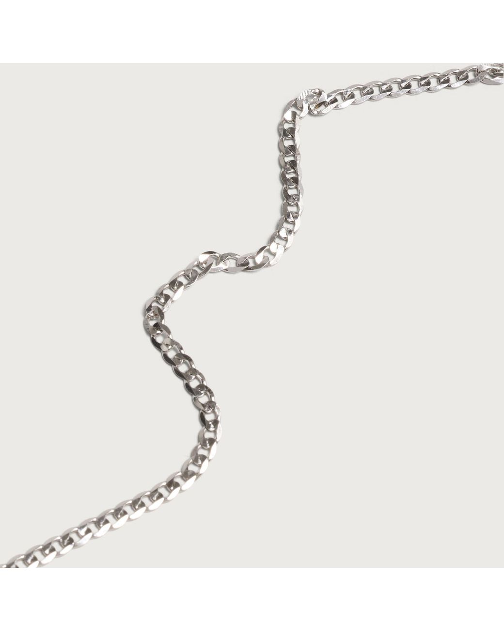 Serge Denimes White Flat Cuban Bracelet for men