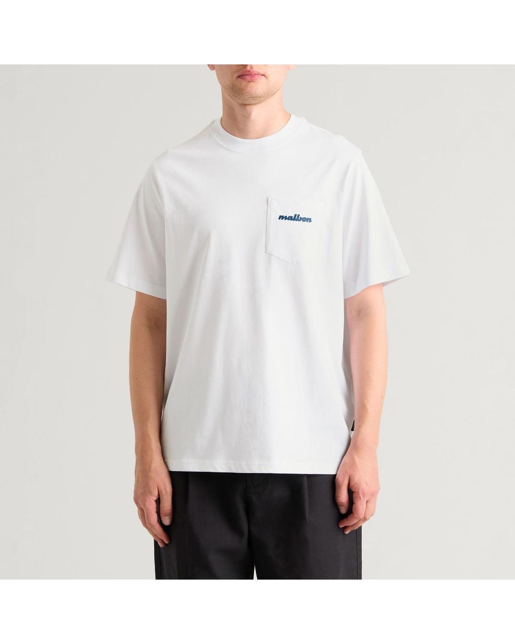 Malbon White Vista Repair T-Shirt for men