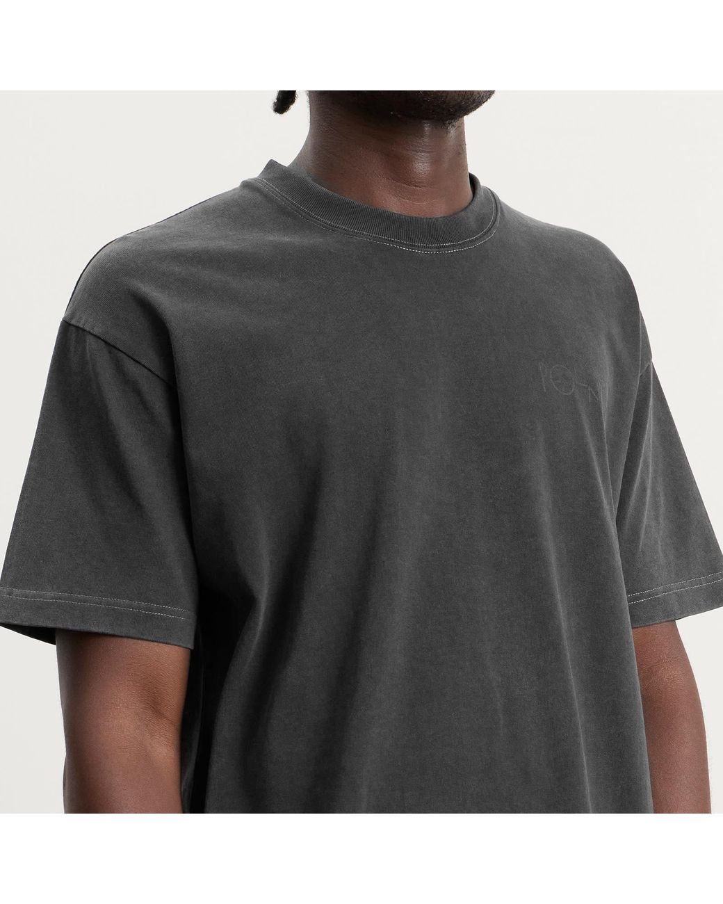 POLAR SKATE Black Stroke Logo Contrast T-Shirt for men