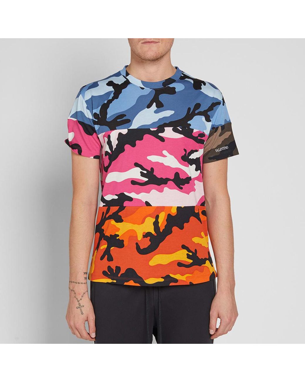 Rough sleep Pygmalion kolbe Valentino Multi Camouflage Cotton T-shirt for Men | Lyst