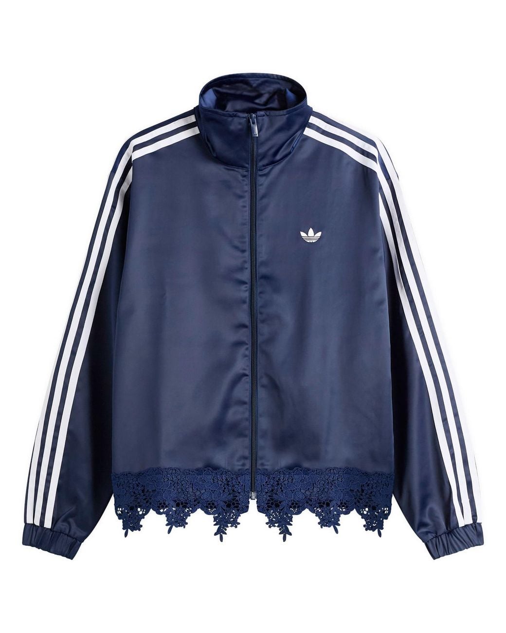 Adidas Blue Firebird Satin Lace Track Top