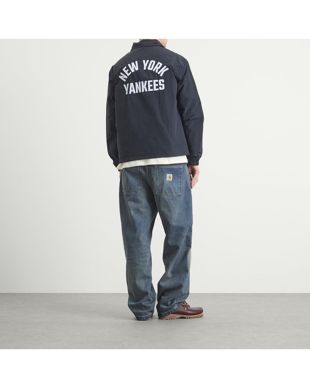 KTZ Blue Mlb New York Yankees Coaches Jacket for men