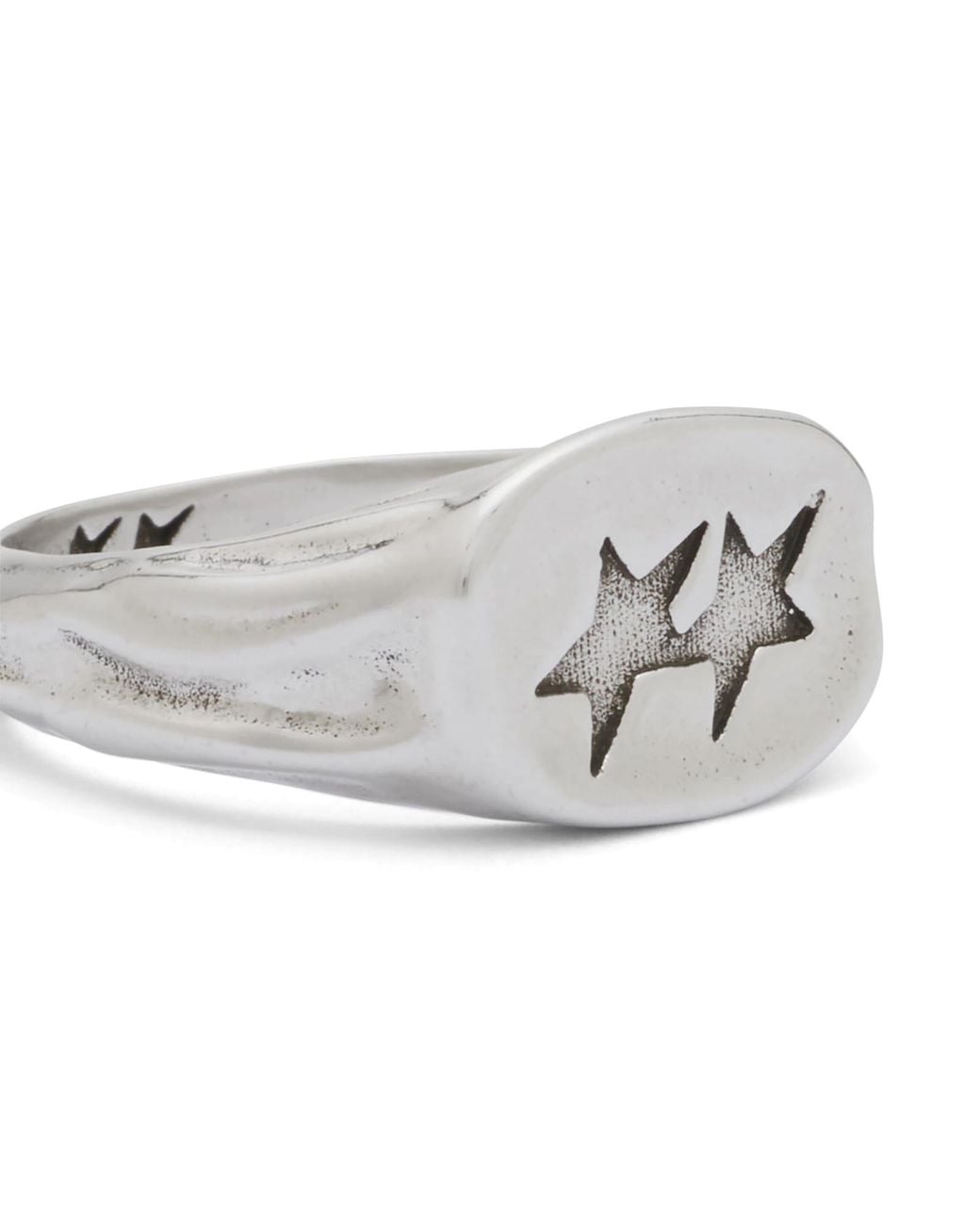 Twojeys White Superstar Signet Ring