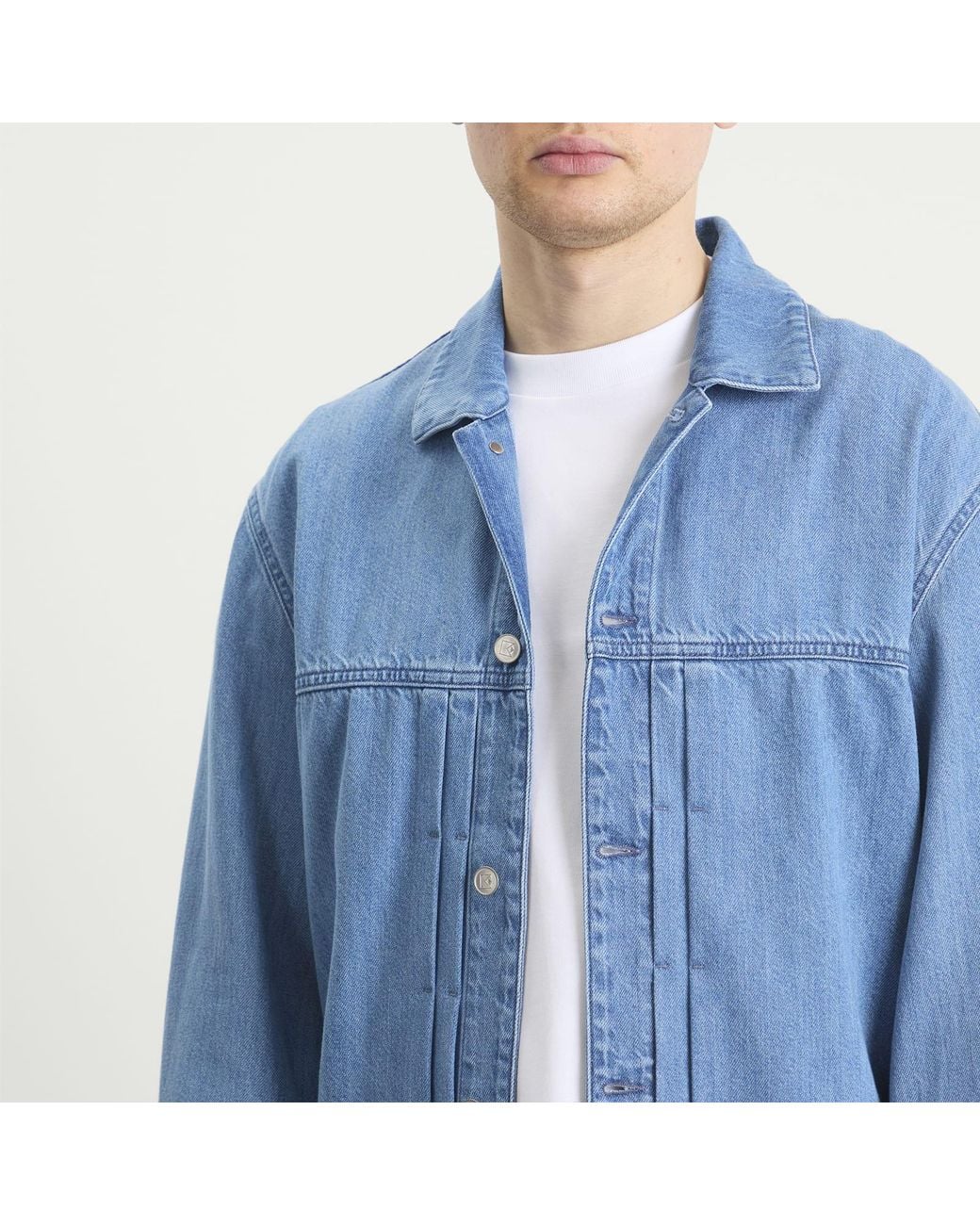 EBIT Blue Octagon Patch Denim Jacket for men