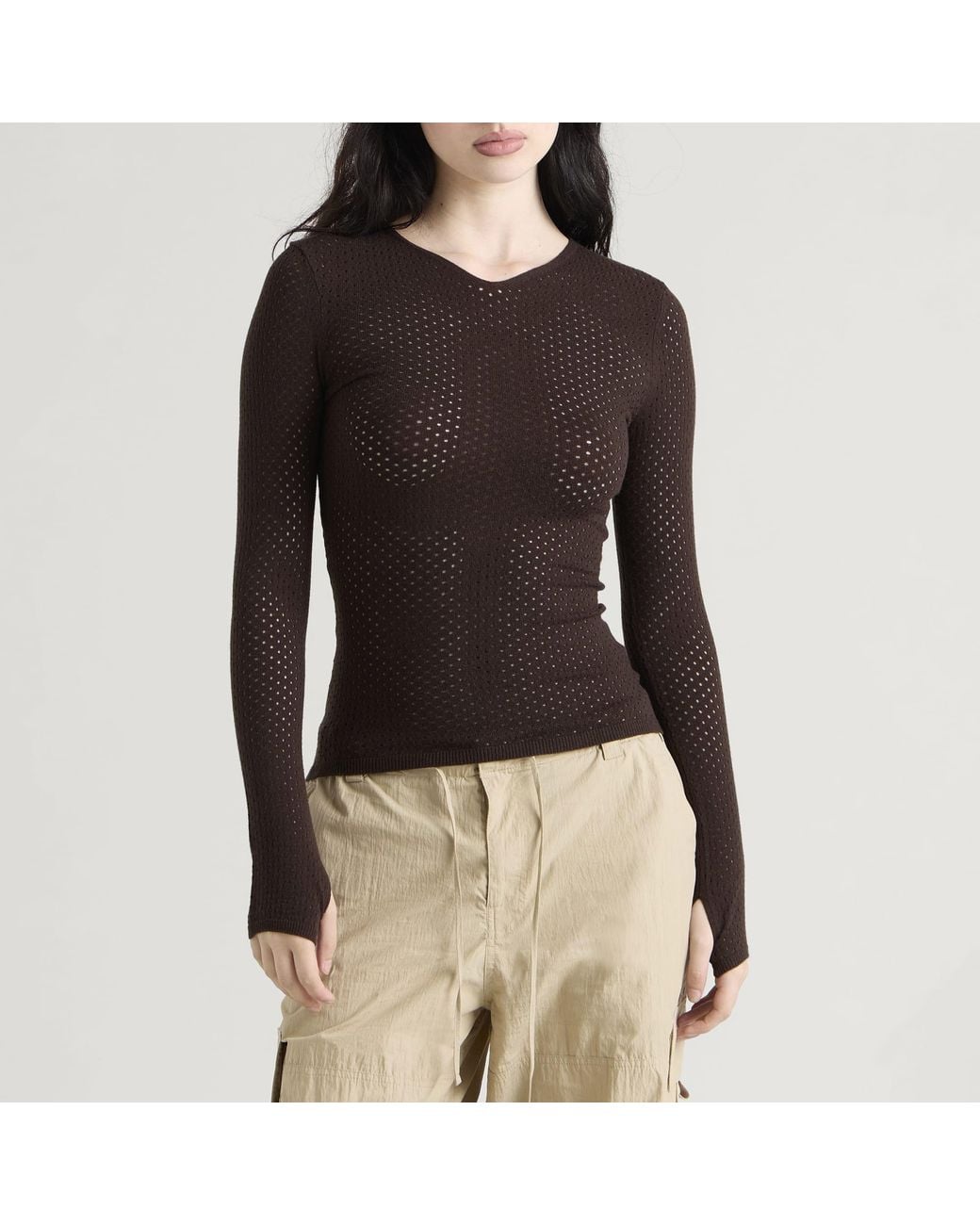 Peachy Den Black Thermal Knit
