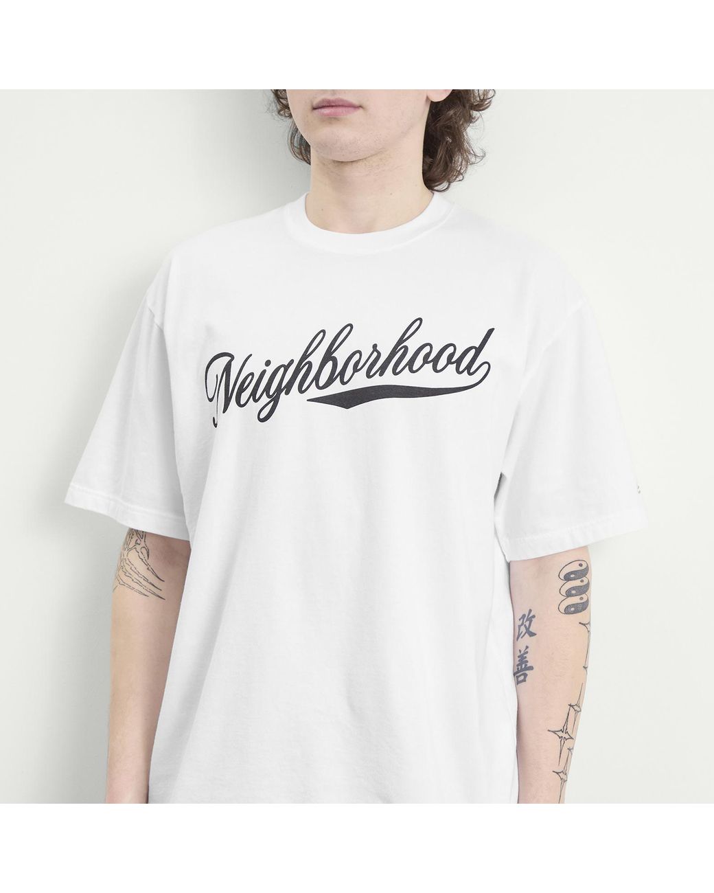Neighborhood White Ss-2 Baseball Logo T-Shirt for men