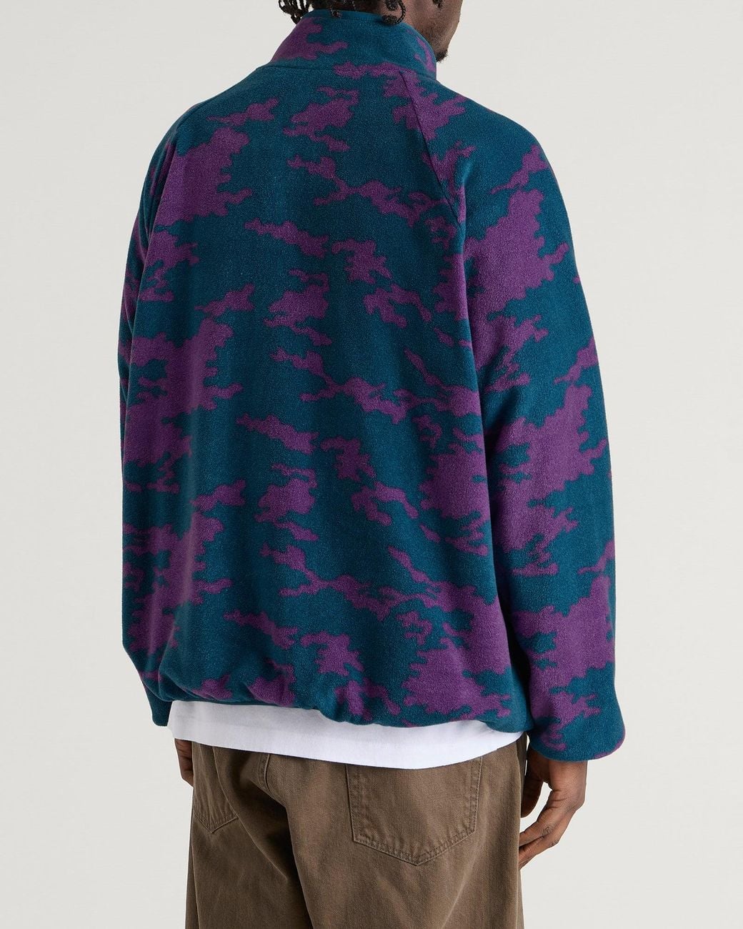 by Parra Darwin Camo Fleece Jacket in Blue for Men | Lyst