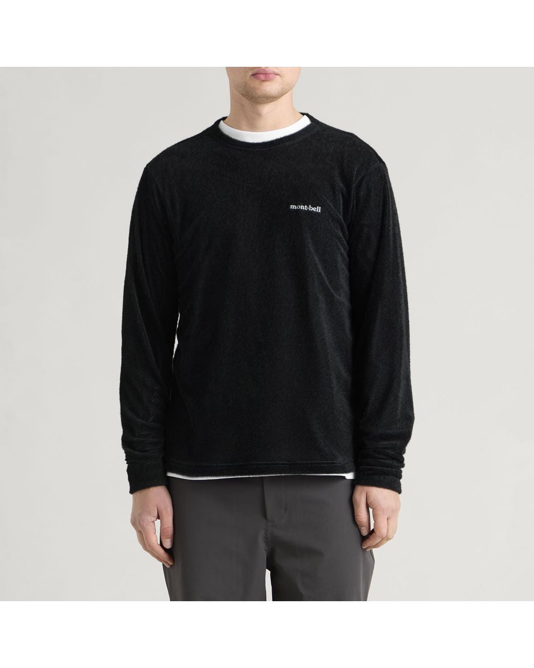 Montbell Black Thermo-Up Long Sleeve T-Shirt for men