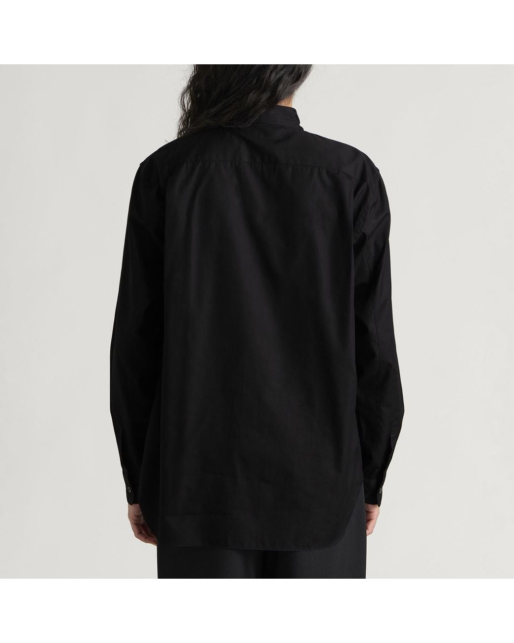 Comme des Garçons Black Cotton Shirt With Overlay for men