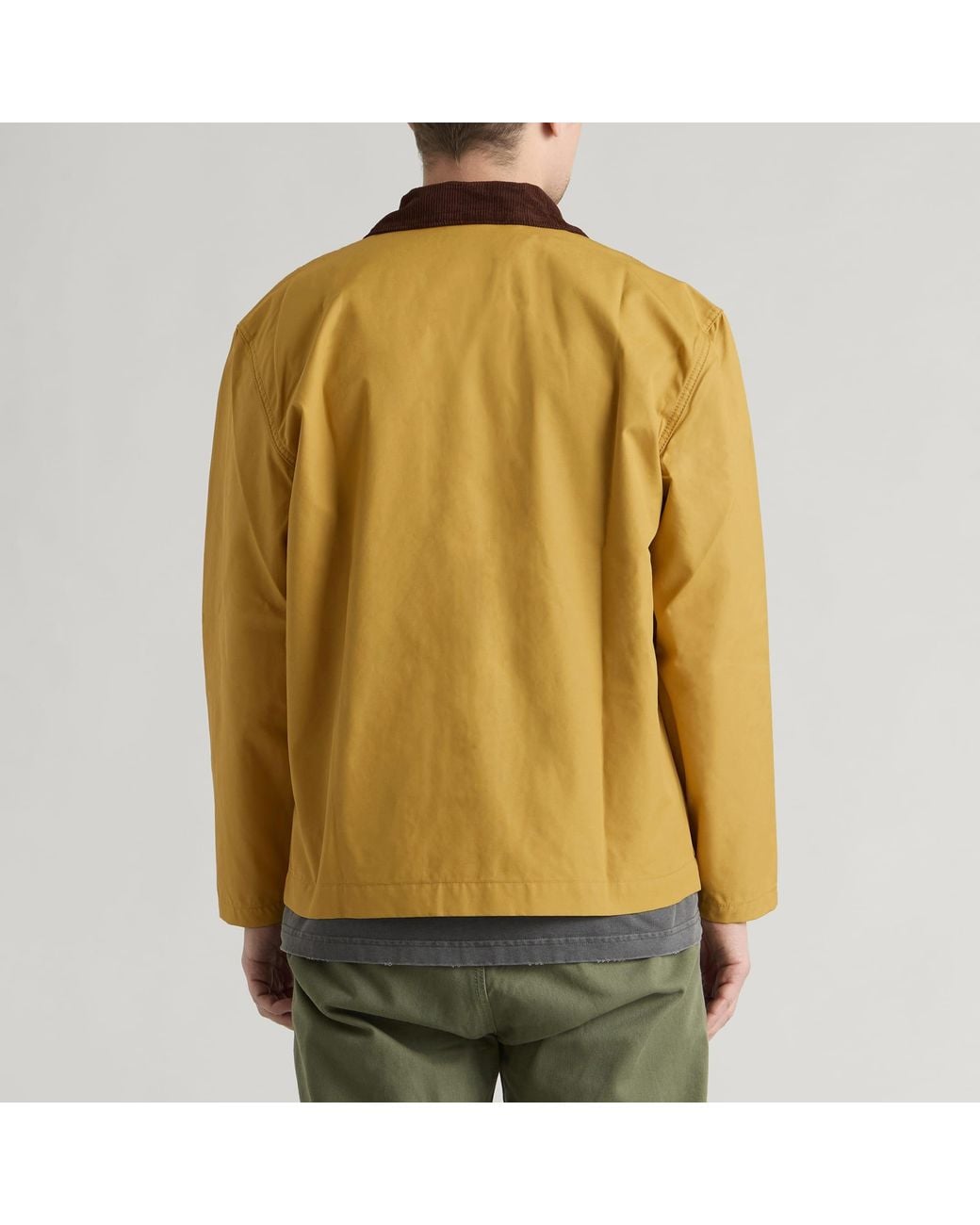 Service Works Yellow Waxed Barn Coat for men