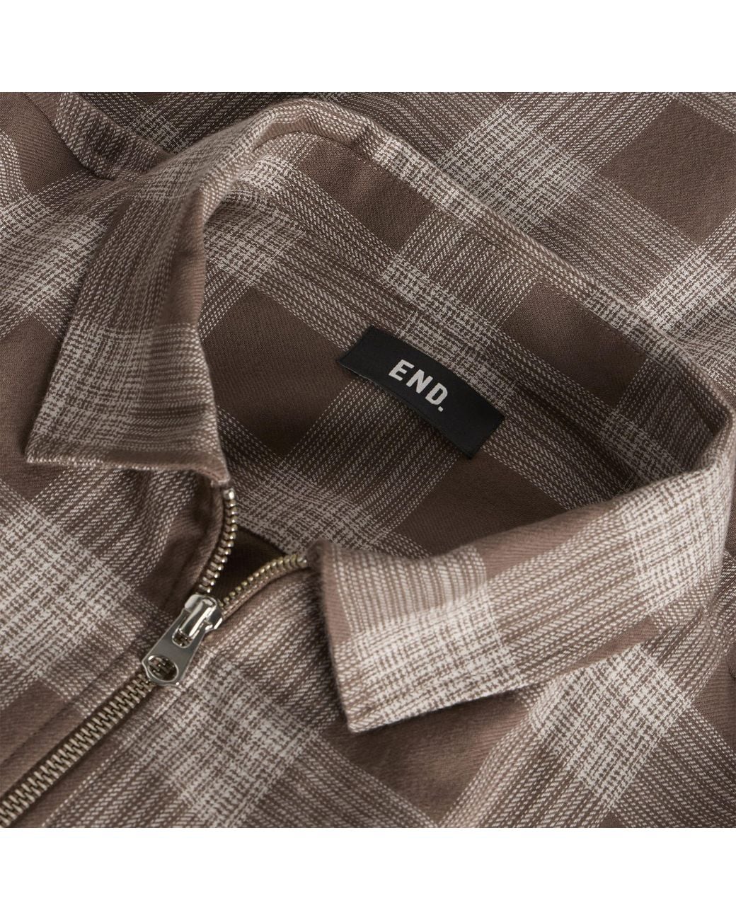 END. Brown Border Shirt for men