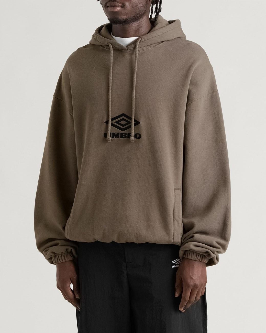 Umbro by Slam Jam Og Logo Mask Hoodie in Brown for Men | Lyst