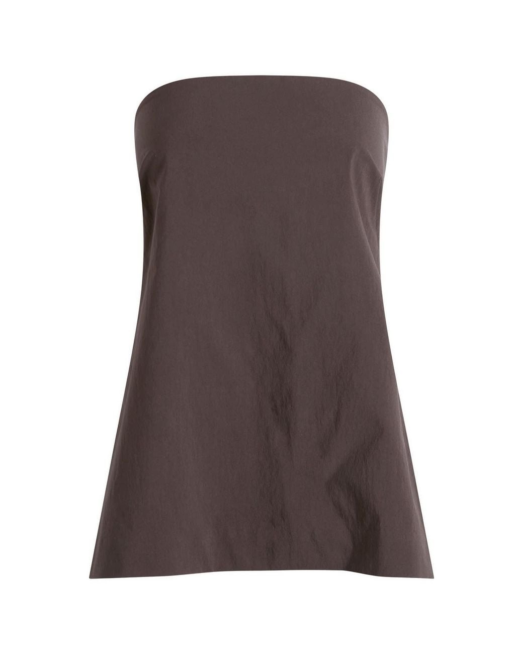 St. Agni Brown Strapless Rouleau Tie Top