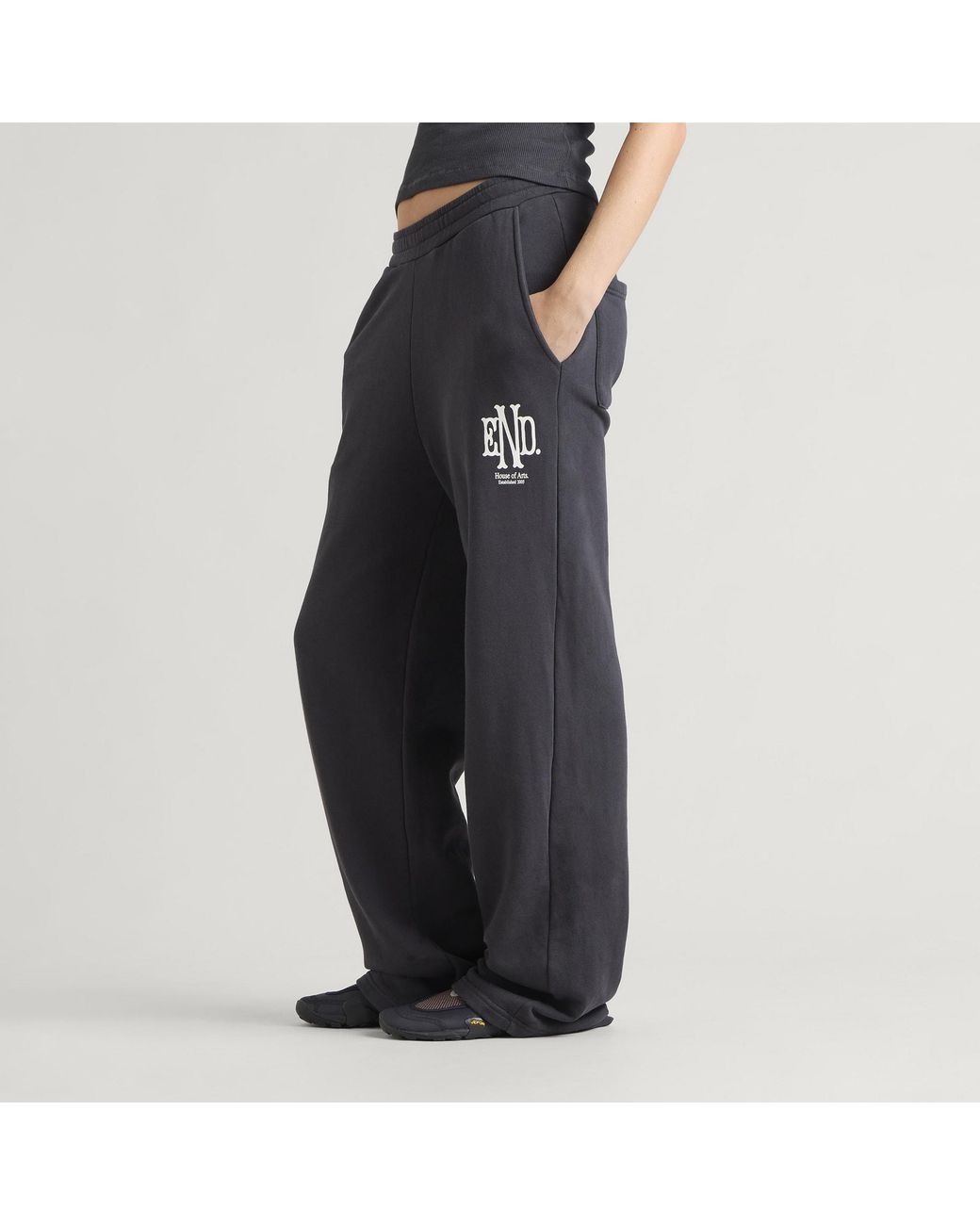 END. Black Mono Sweatpant