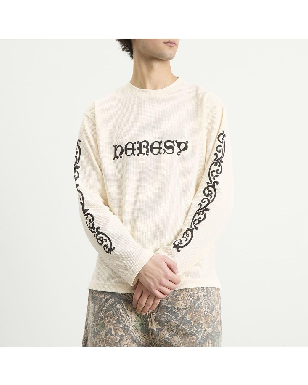 Heresy Natural Wrought Long Sleeve Waffle T-Shirt for men