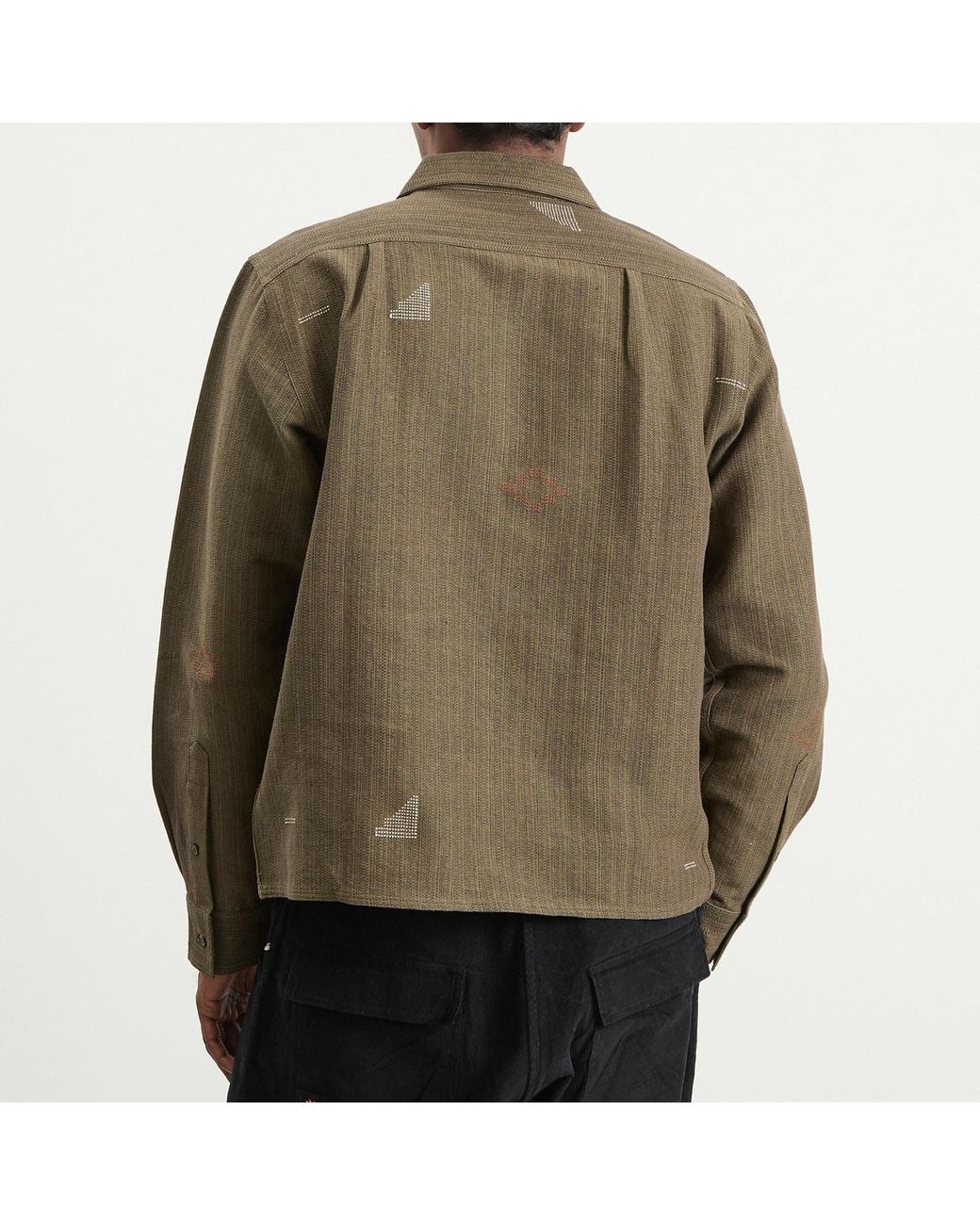 Kardo Green Chintan Boxy Fit Shirt for men