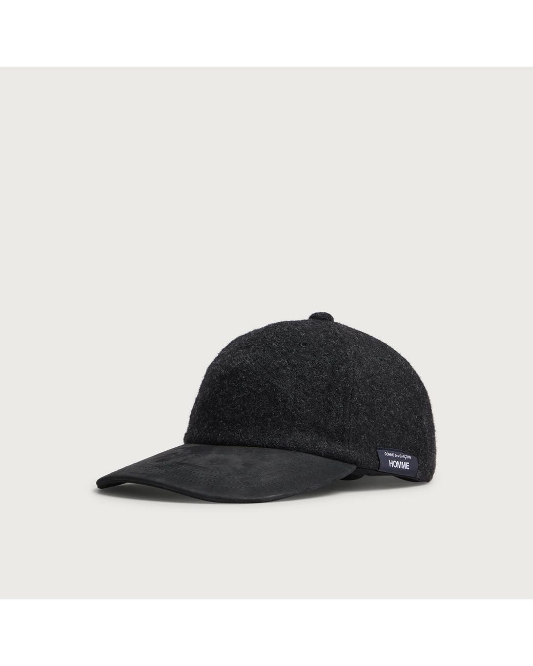 Comme des Garçons Black Herringbone Cap for men