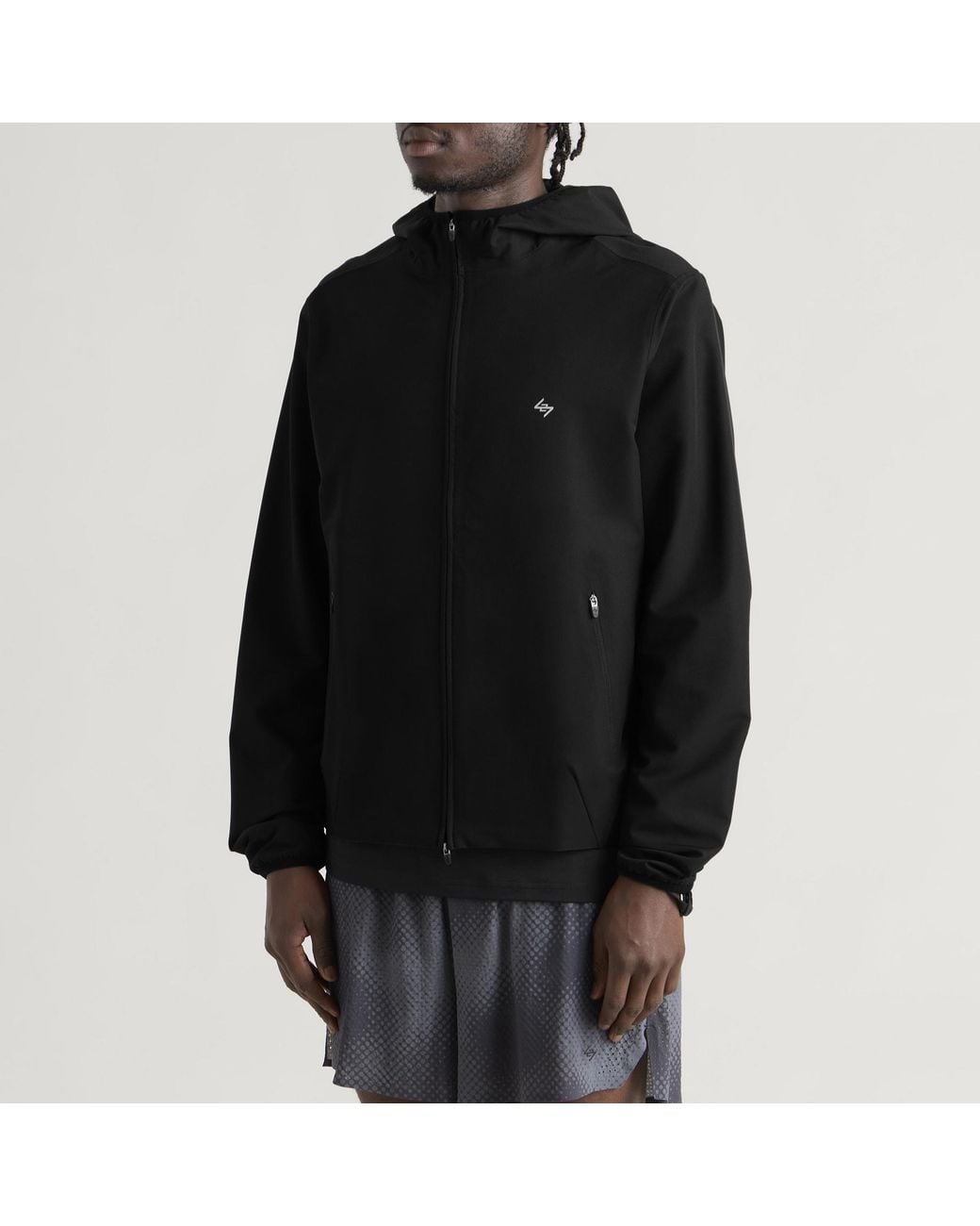 REPRESENT 247 Black Bonded Running Jacket for men