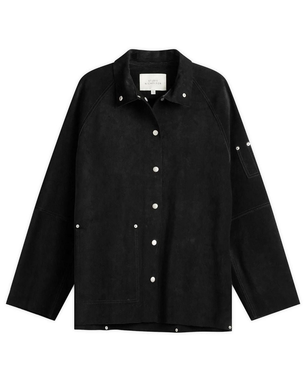 Studio Nicholson Black Dash Suede Jacket