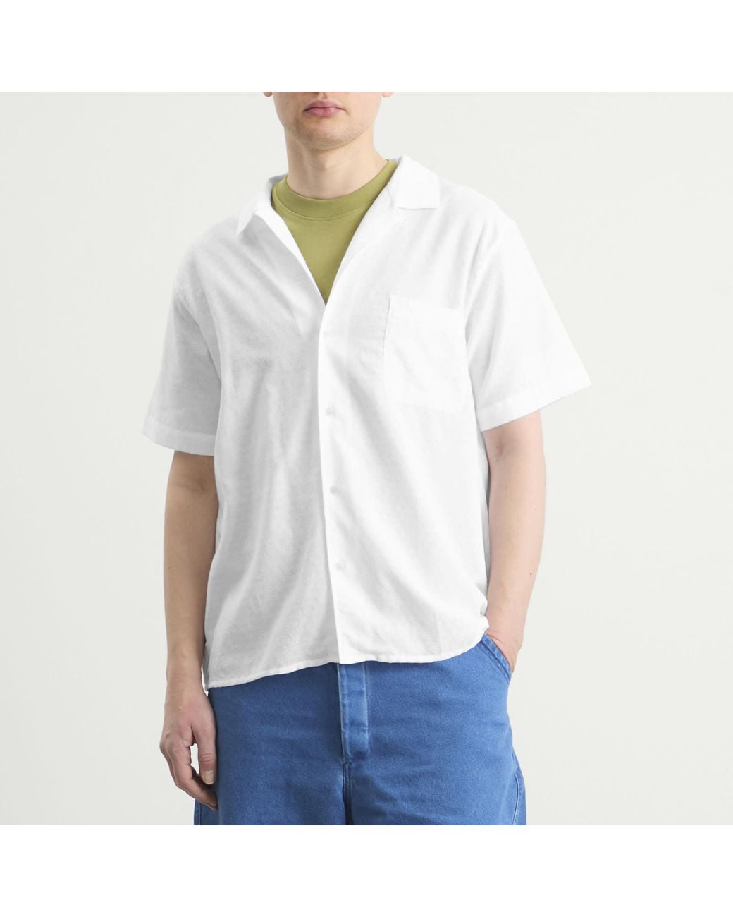 YMC White Lace Malick Shirt for men