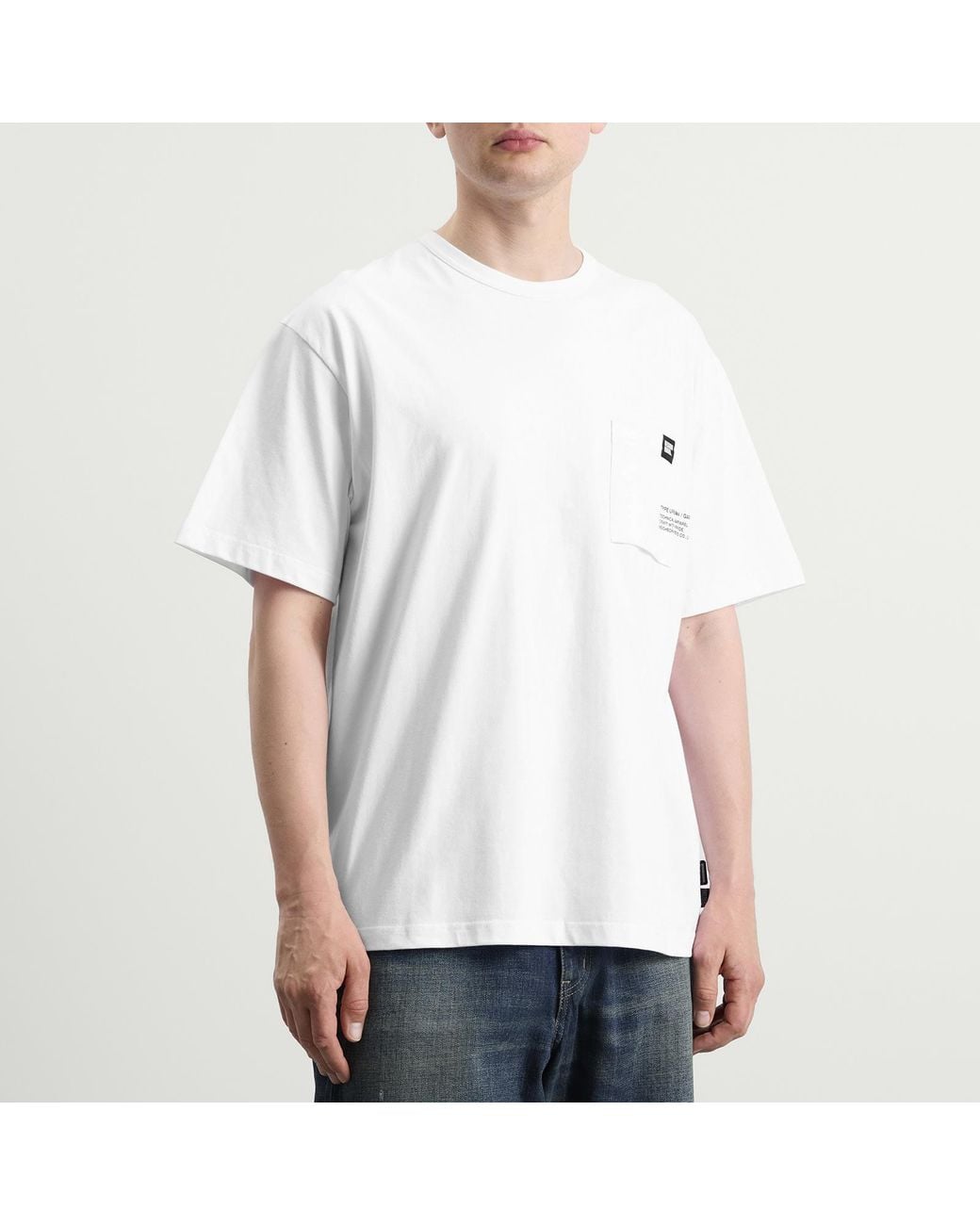 Neighborhood White Sheltech Pocket T-Shirt for men