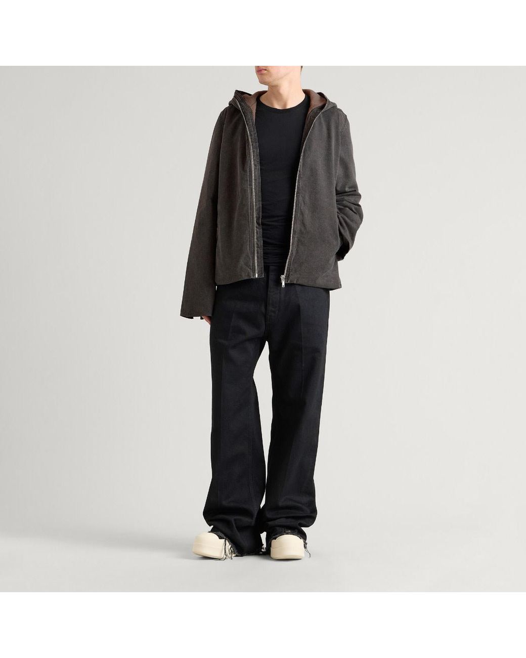 Rick Owens Gray Gimp Zipfront Jacket for men
