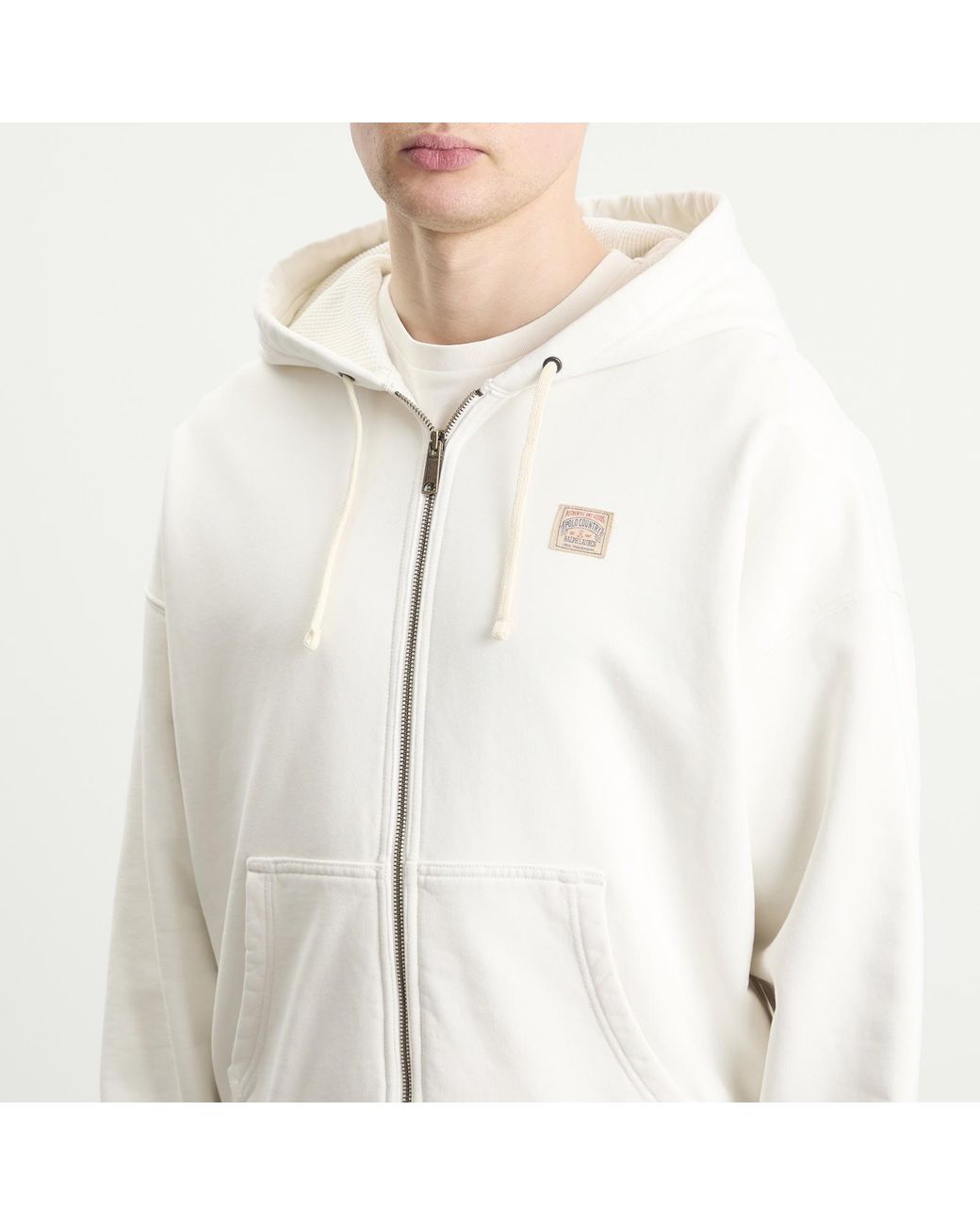 Polo Ralph Lauren White Polo Country Zip Hoodie for men