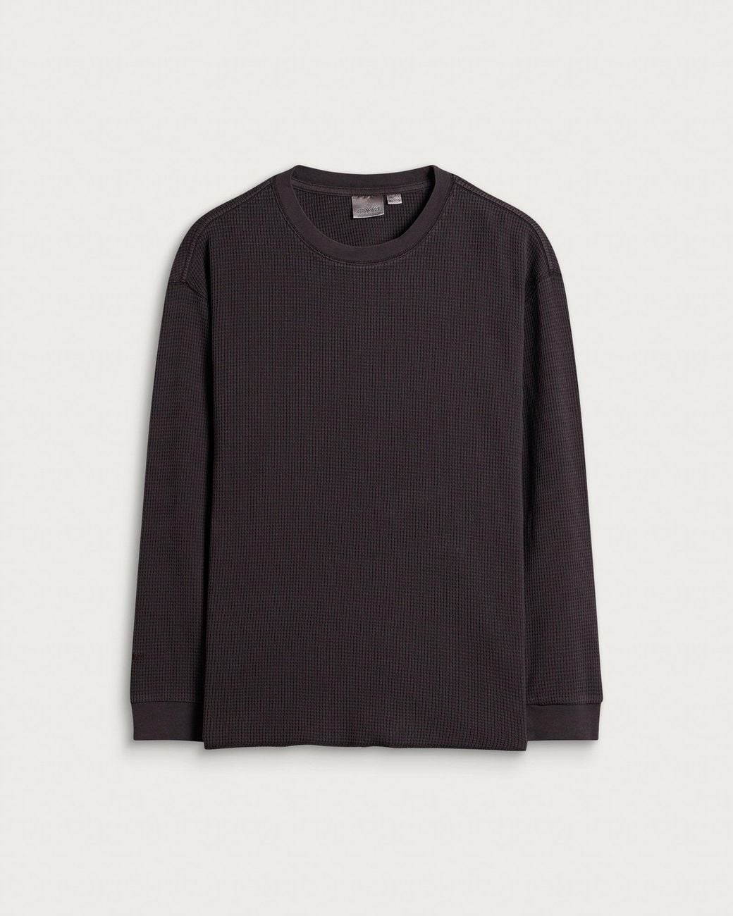 Gramicci Waffle Crew Sweatshirt in Black | Lyst