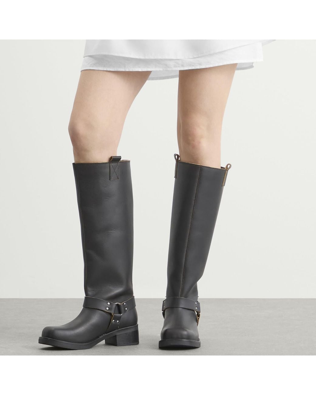 Samsøe & Samsøe Black Sabrenta Knee High Buckled Boots