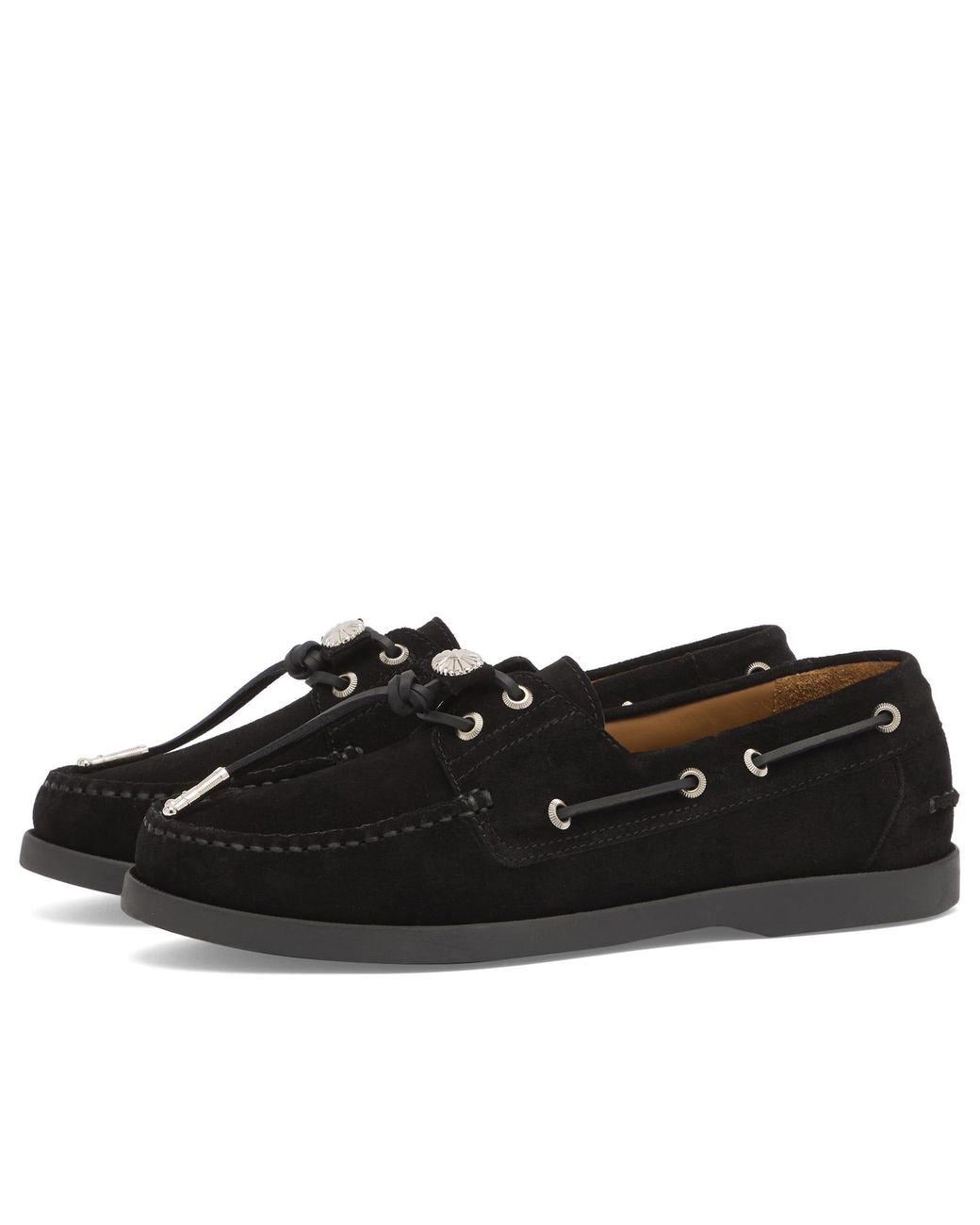 Toga Black Suede Loafers