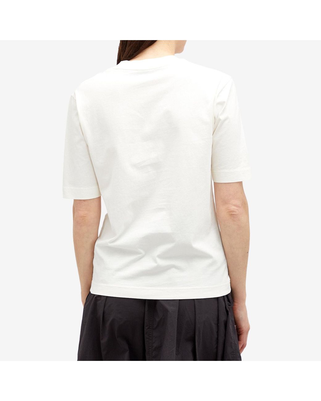 Moncler White Logo Short Sleeve T-Shirt