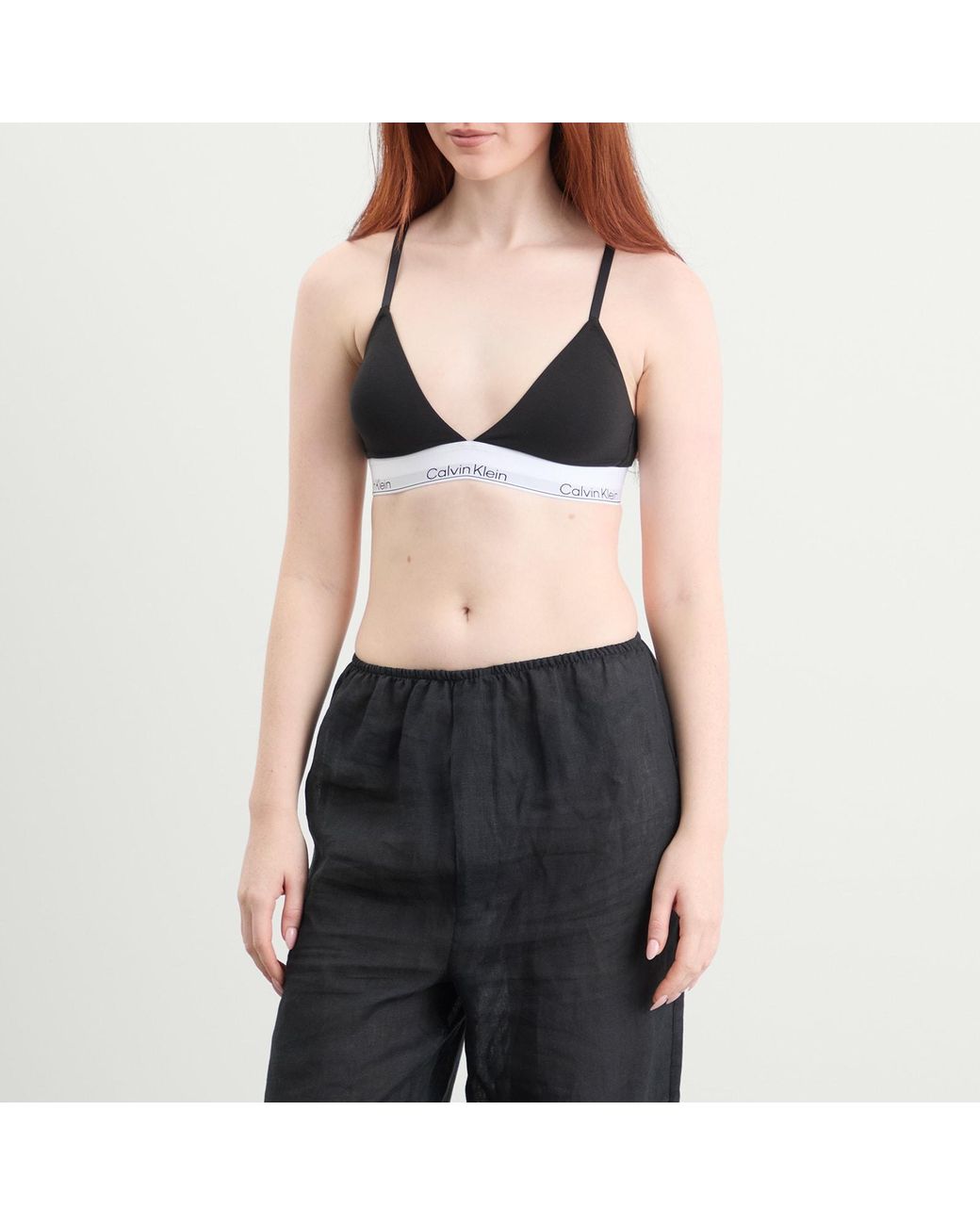 Calvin Klein Black Icon Lightly Lined Triangle Bra