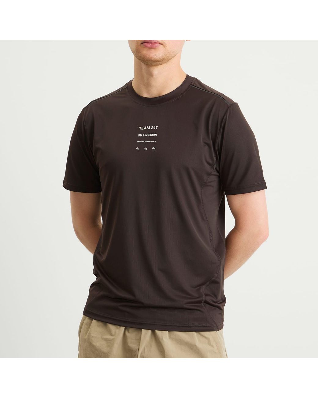 REPRESENT 247 Brown Short Sleeve Runner T-Shirt for men