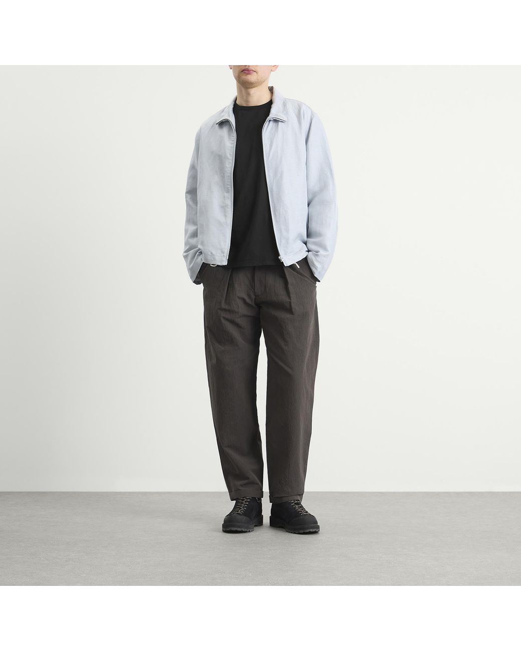 RANRA Gray Fold Tailored Pants for men