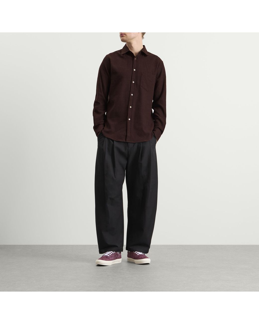 Portuguese Flannel Brown Teca Flannel Shirt for men