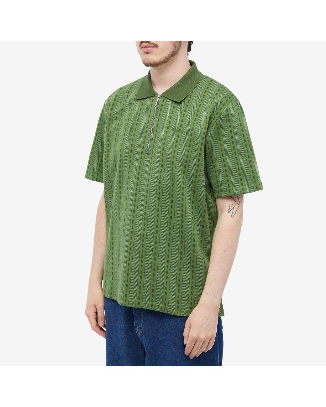 Polar Skate Co. Road Zip Polo Shirt in Green for Men | Lyst Canada