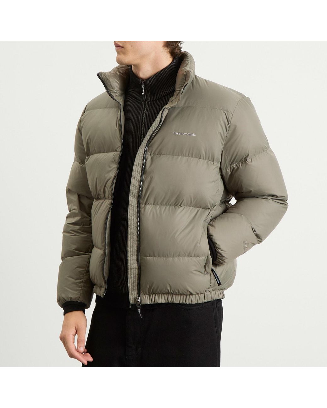 Thisisneverthat Gray Pertex T Down Jacket for men