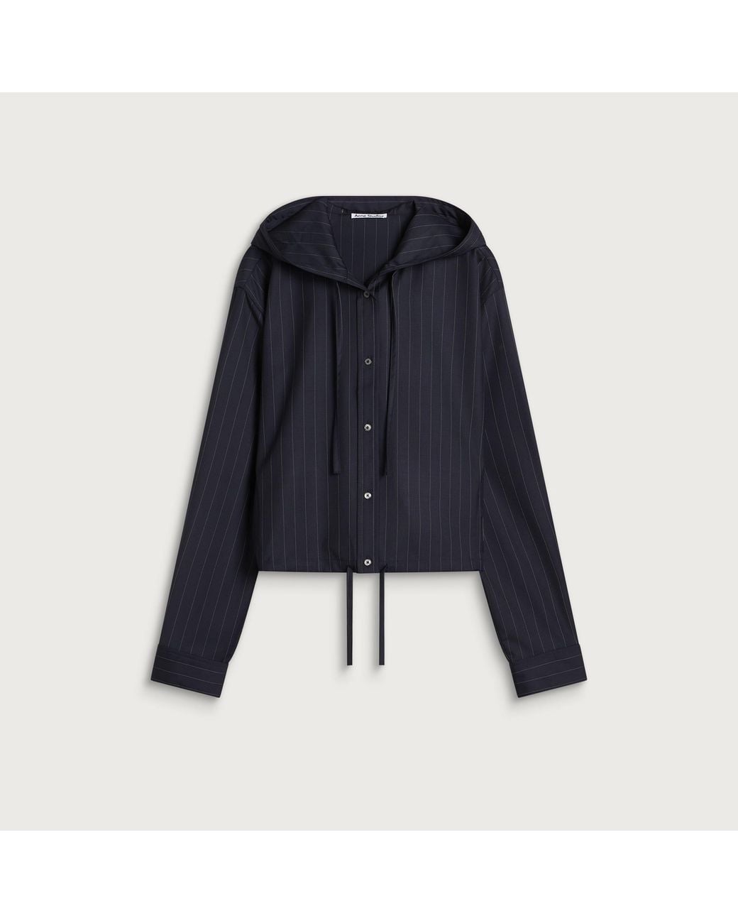 Acne Blue Sip Wool Pinstripe Shirt