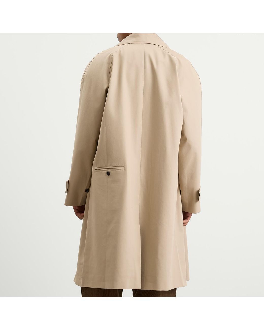 SAGE NATION Natural Westminster Raglan Sleeve Overcoat for men