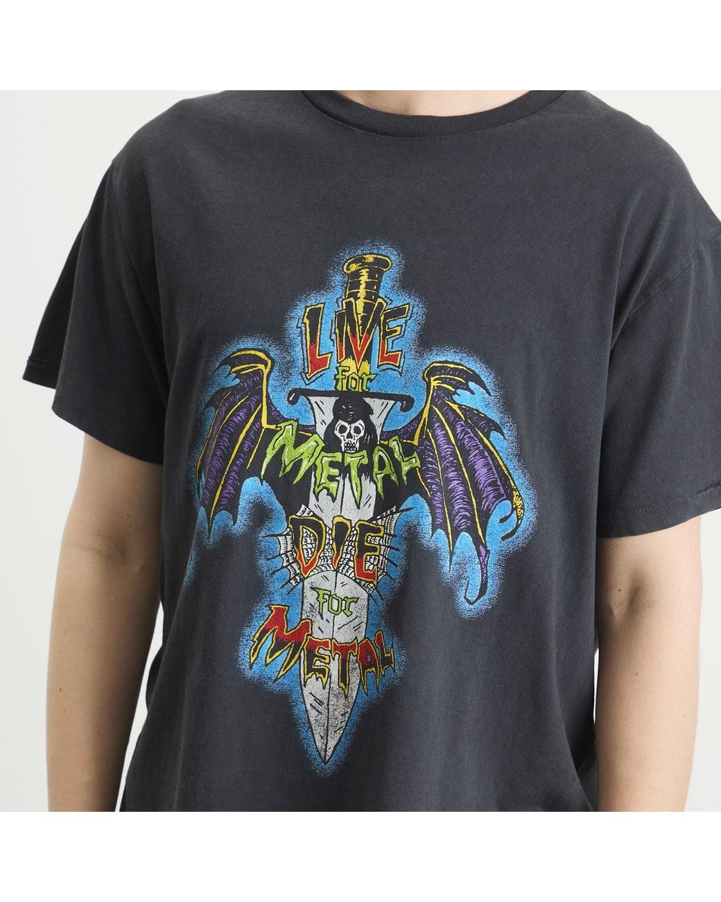GALLERY DEPT. Live For Metal T-Shirt in Gray for Men | Lyst