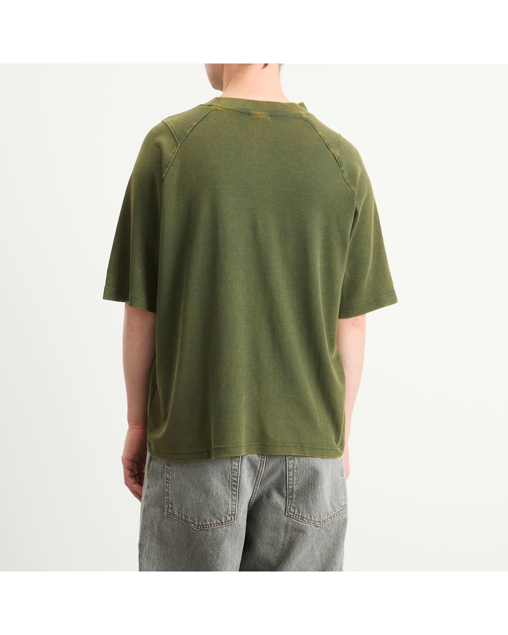 Umbro Green Washed High Neck Boxy T-Shirt for men