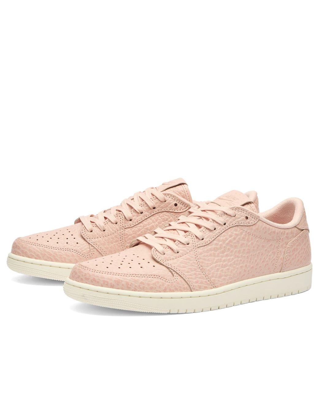 Nike Pink 1 Retro Low 'No Swoosh' Sneaker for men