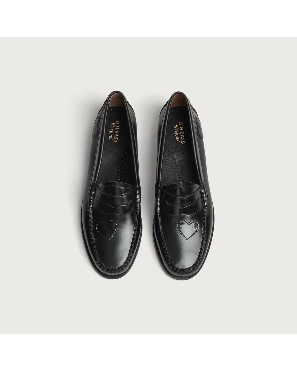 G.H.BASS Black Penny Love Loafers
