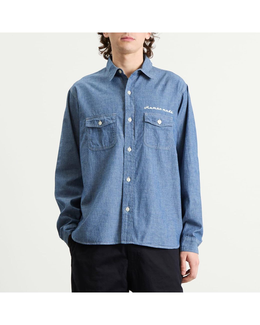 Human Made Chambray Shirt in Blue for Men | Lyst