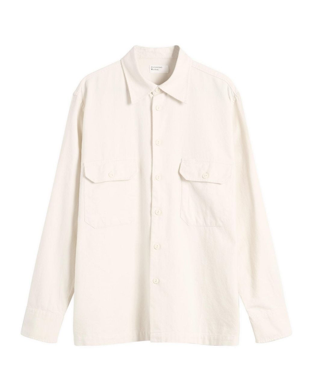 Universal Works Natural Sid Flannel Cpo Shirt for men