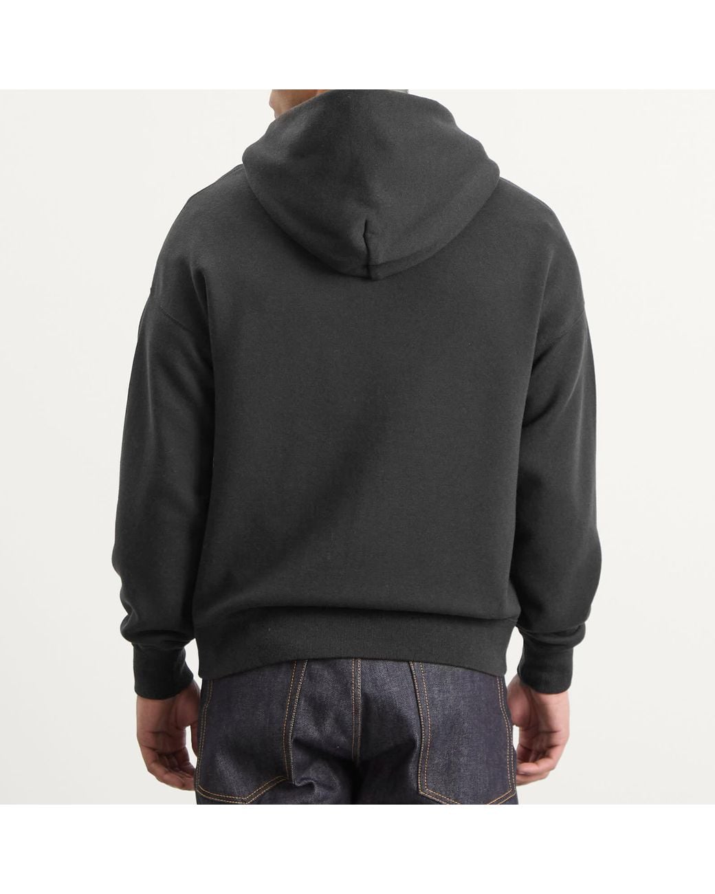 Visvim Black Jumbo Fine Wool Hoodie for men