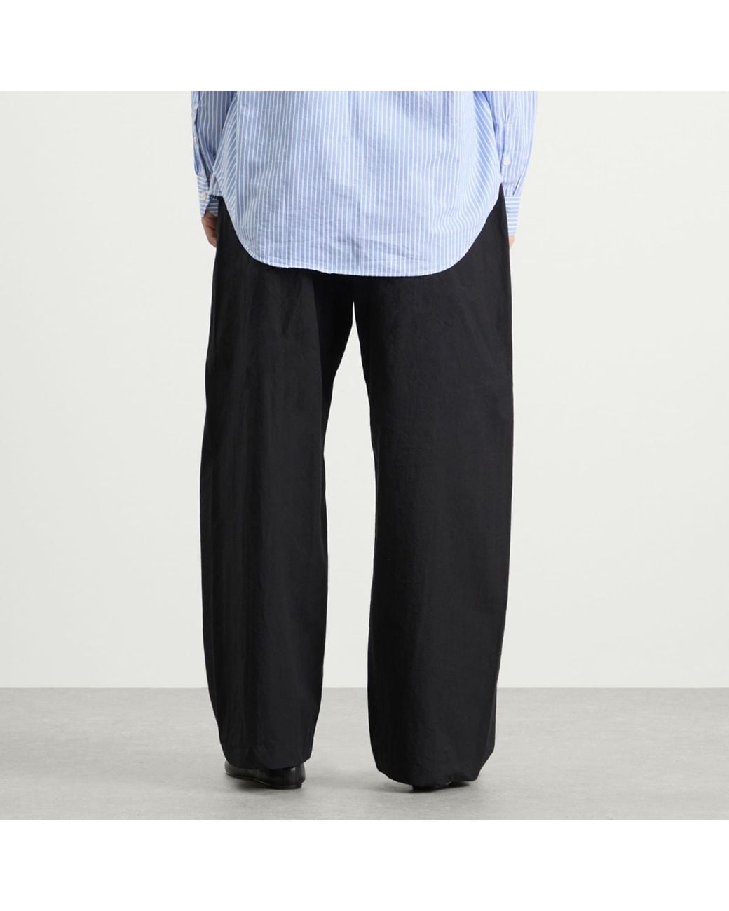 Studio Nicholson Black Ventura Drawstring Trousers