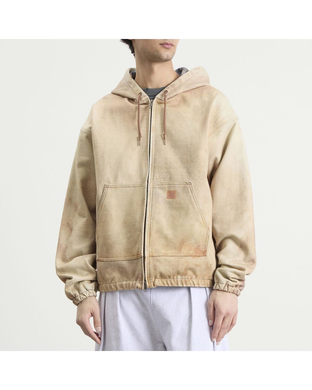 Beams Plus Natural Digital Print Hooded Jacket for men