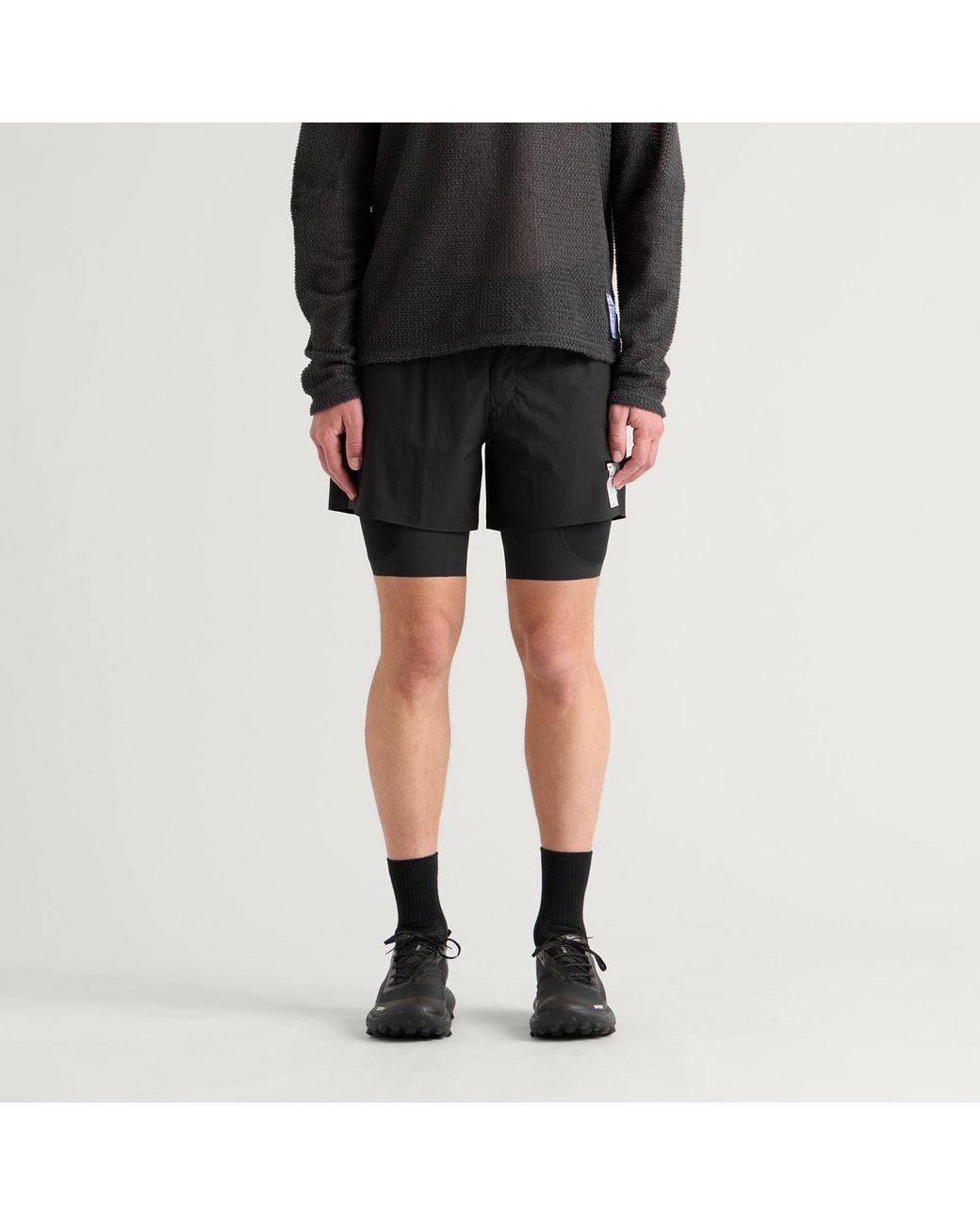 Satisfy Black Rippy Cordura 8" Shorts for men